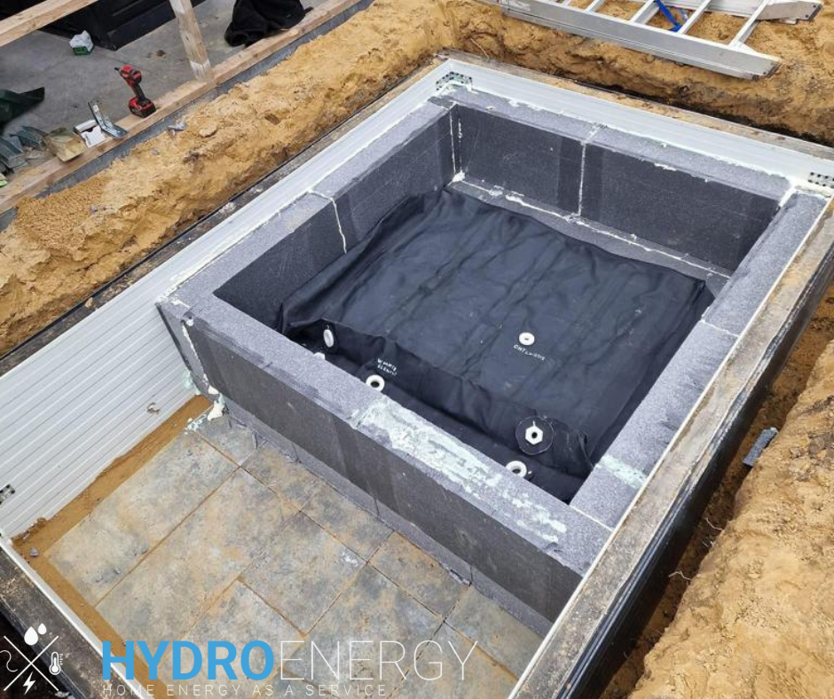 Hydrobag ingegraven tuin